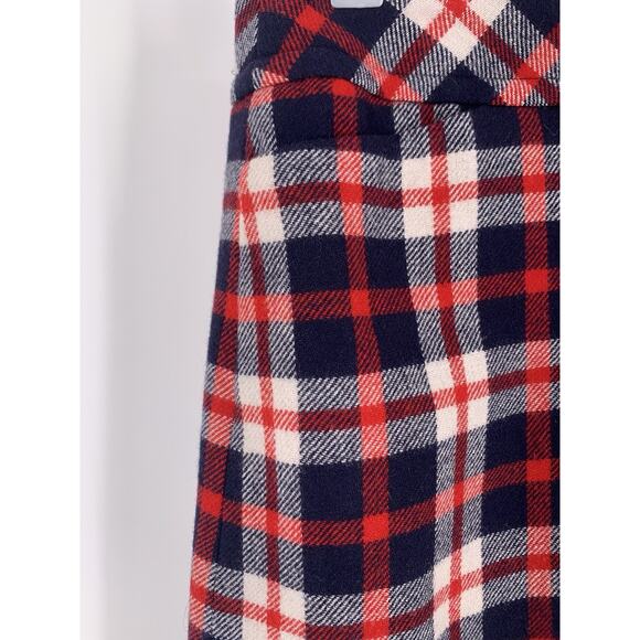 Talbots Plaid Pencil Skirt Wool Blend Blue Red Tartan Acadamia Preppy 10 - Picture 4 of 10